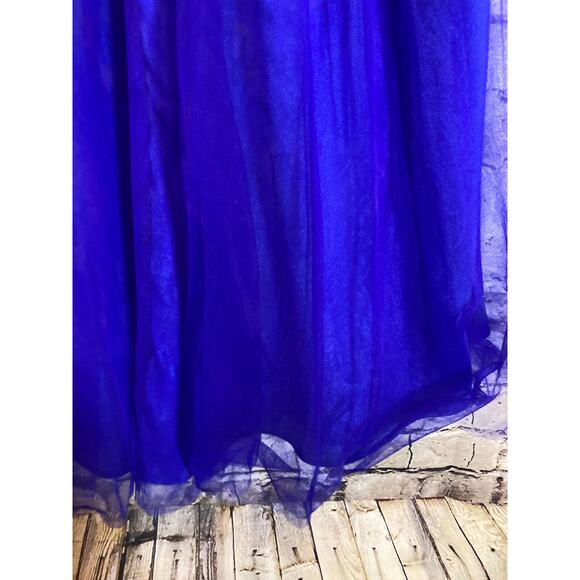 Wayward Fancies eShakti Dress Womens Medium Cobalt Mesh Dark Romantic Boho - Picture 11 of 16